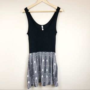 5 for $25! Lush Mini Dress Aztec Print Black&White